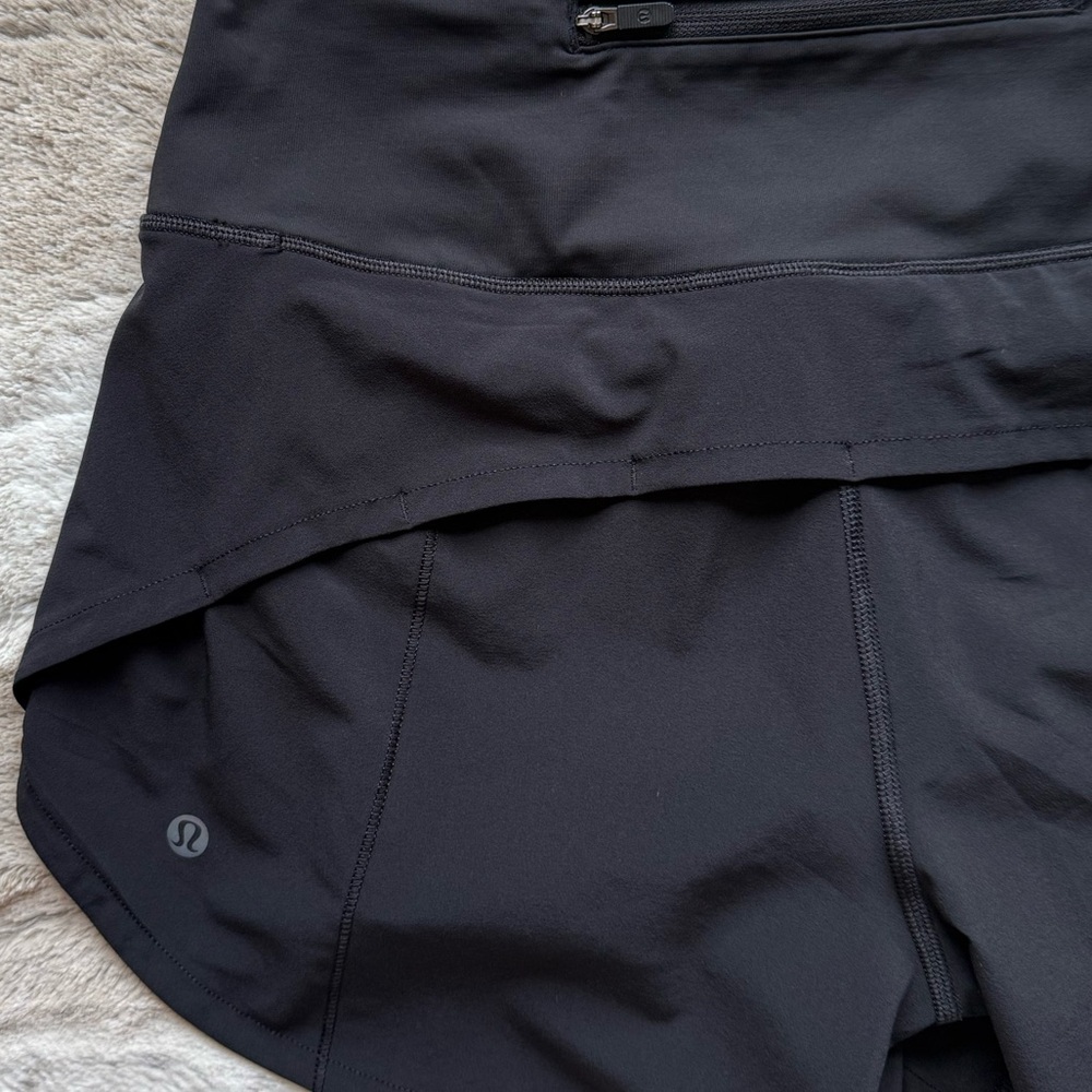 Lululemon Speed Up Short Long High-Rise *4" in Black Size 6 - Picture 7 of 15